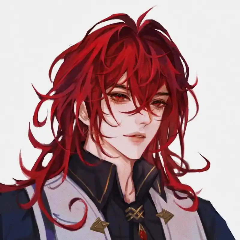 画了迪卢克头像 提前祝老爷生日快乐