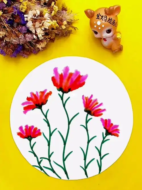 晕染画适合幼儿园小朋友的水彩笔晕染画