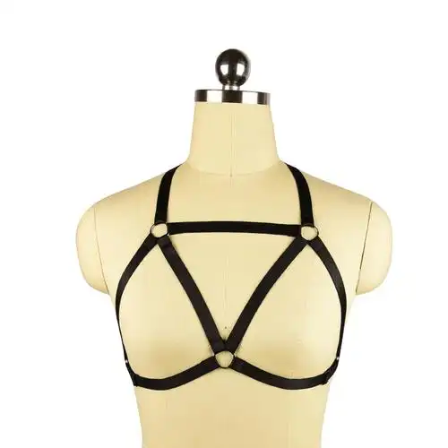 楼姜服饰 跨境电商厂家直销性感诱惑交叉绑带线束内衣 o0331