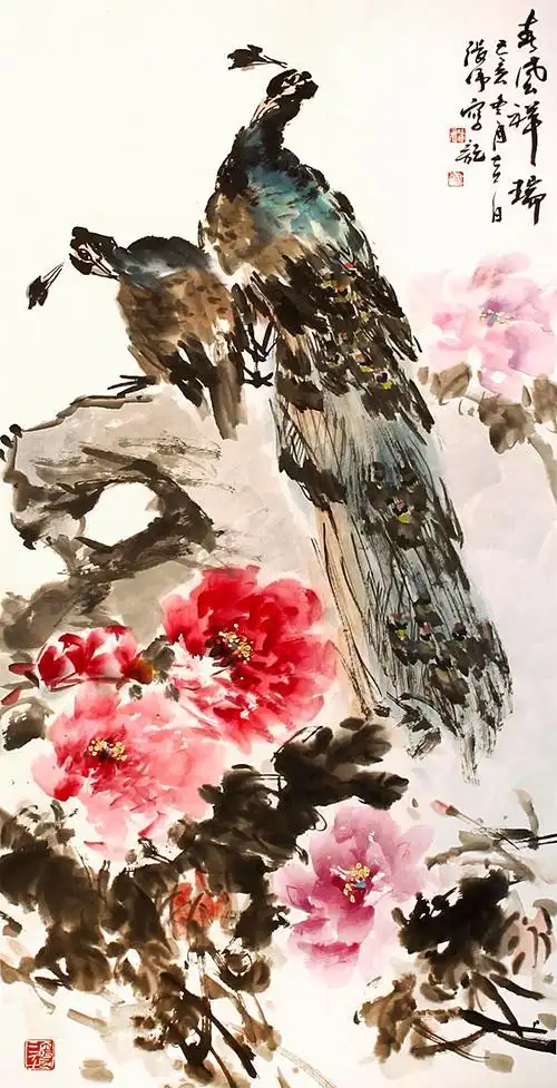 当代著名花鸟画家张伟作品欣赏