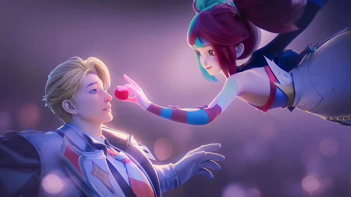 王者520帮你告白:安琪拉亚瑟520追逃游戏高清壁纸