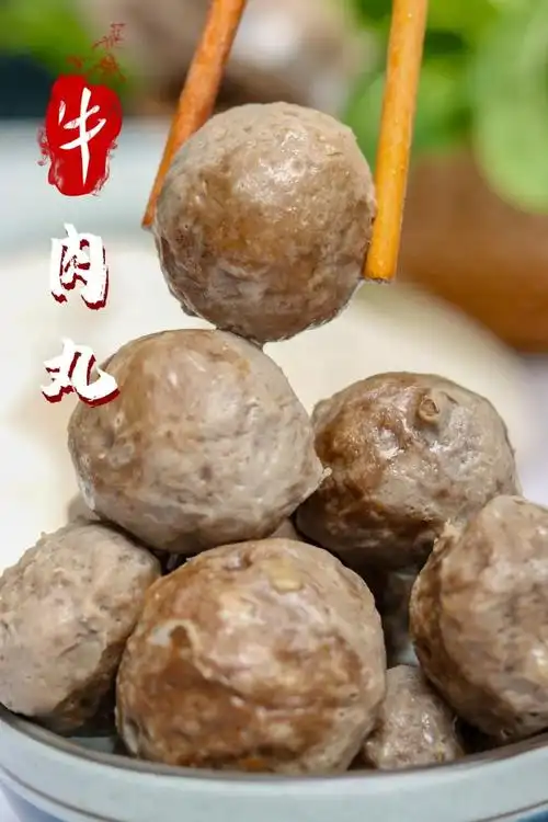 潮汕纯手打爆汁牛肉丸1年销量能绕汕头10圈