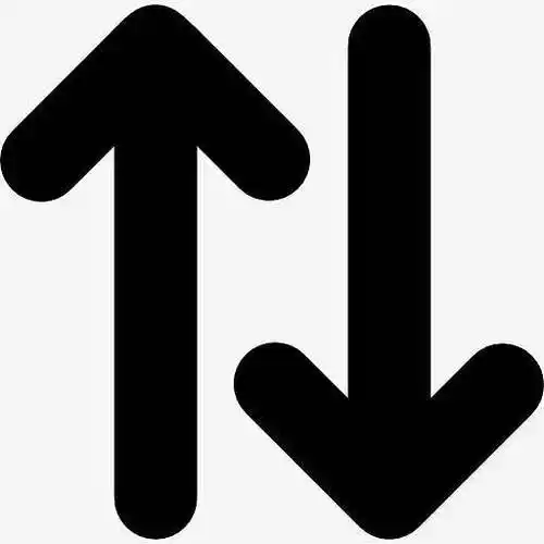 上下相反的双箭头并排图标