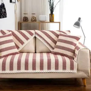条纹沙发垫亚麻图片