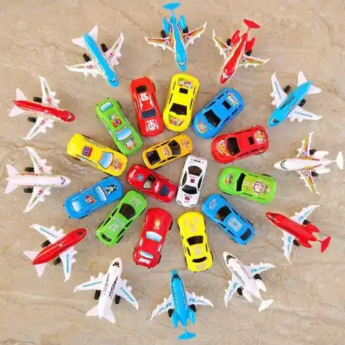 创意儿童玩具车男孩玩具回力惯性小汽车飞机迷你汽车模型仿真玩具体验