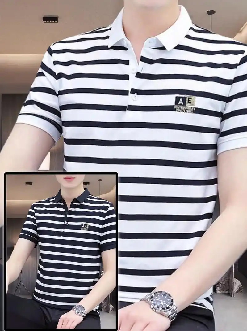 纯棉短袖polo衫男潮流百搭t恤.尊贵的男士们,让我们为您呈 - 抖音