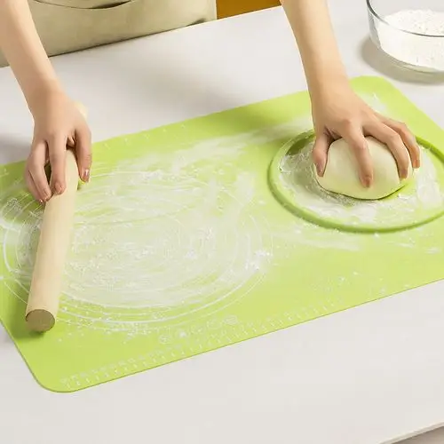 一折食品级硅胶垫_硅胶揉面垫食品级大号加厚擀面垫家用烘焙和面垫不