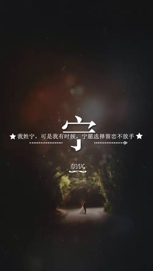 我姓宁,宁愿选择留恋不放手 -手机壁纸-唯美图片大全
