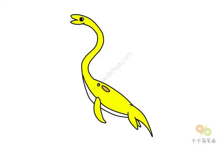 蛇颈龙图片,蛇颈龙简笔画图片大全,蛇颈龙简笔画彩色,蛇颈龙简笔画