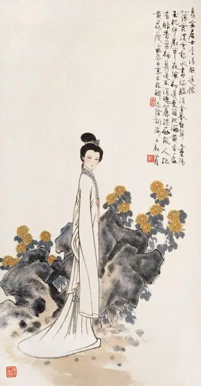 东篱把酒黄昏后,有暗香盈袖.莫道不销魂,帘卷西风,人比黄花瘦.