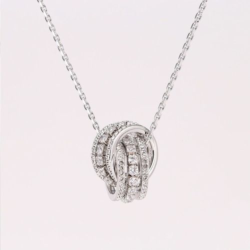 swarovski 施华洛世奇转运珠项链女王一博同款双环吊坠锁骨链 送女友