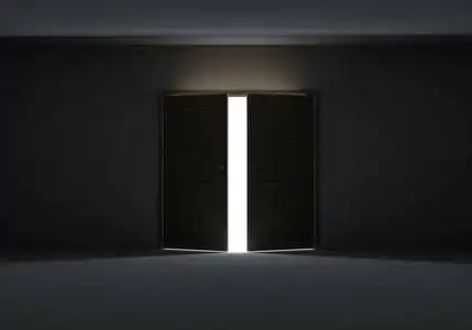 敞开的大门的大海图片-敞开的大门的大海素材-敞开的大门的大海插画