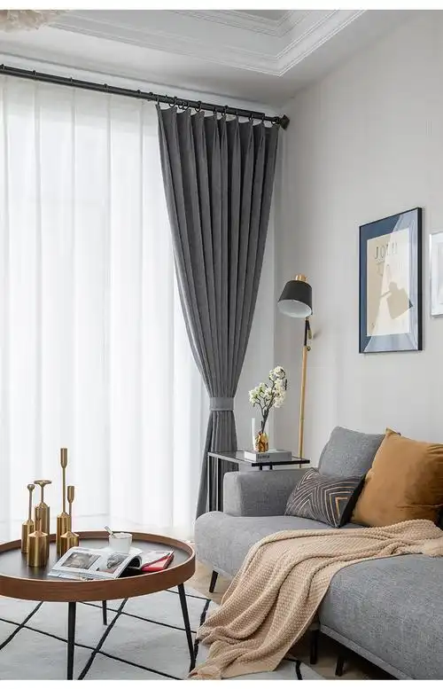 2021新款雪尼尔纯色遮光窗帘2021年新款卧室客厅轻奢加厚简约北欧现代