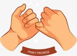 卡通拉钩约定手势