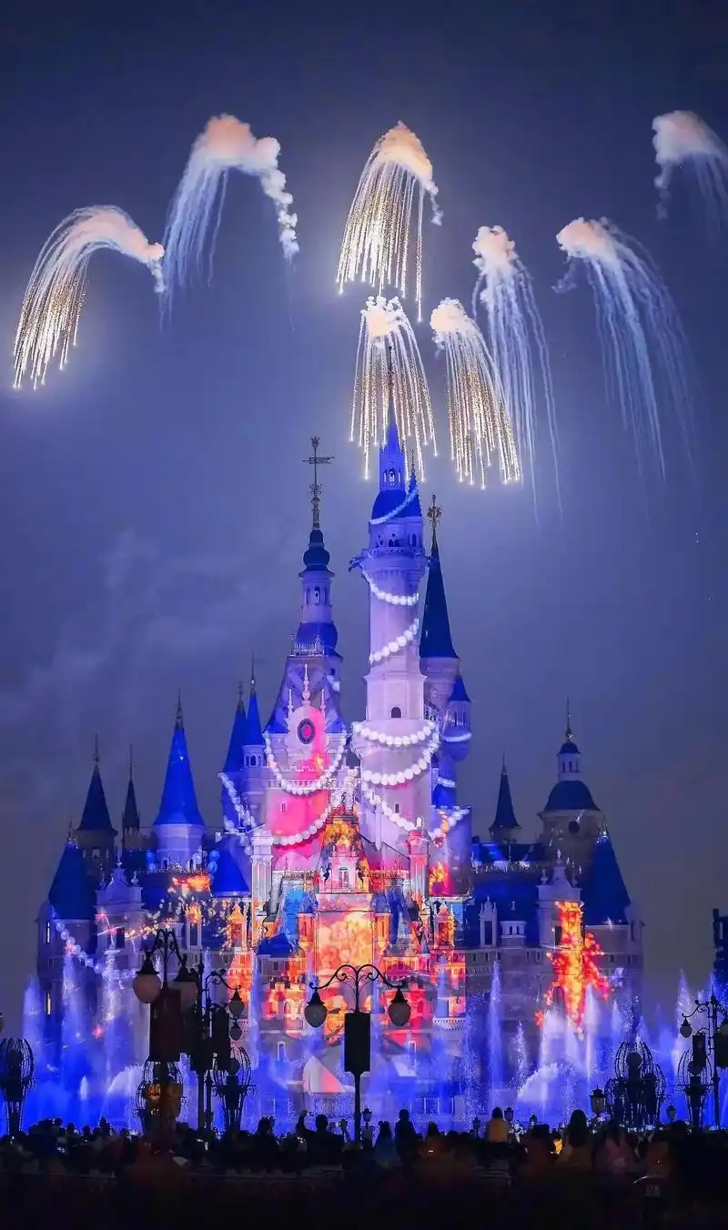 迪士尼城堡 高清图片,微信聊天背景,无水印,欢迎保存@雨婷 - 抖音