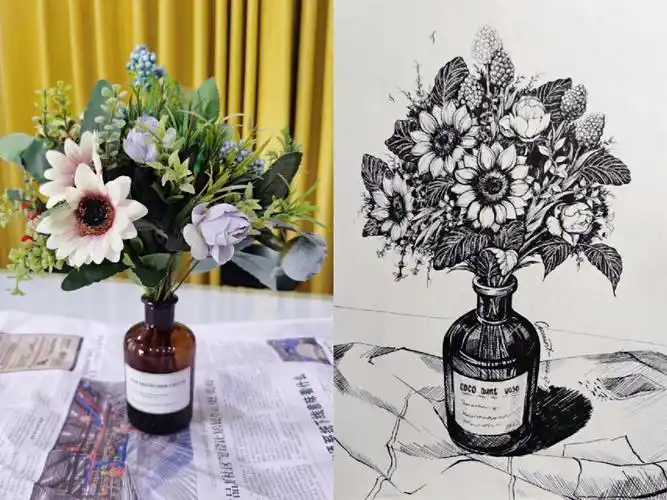 速写五级花卉写生训练