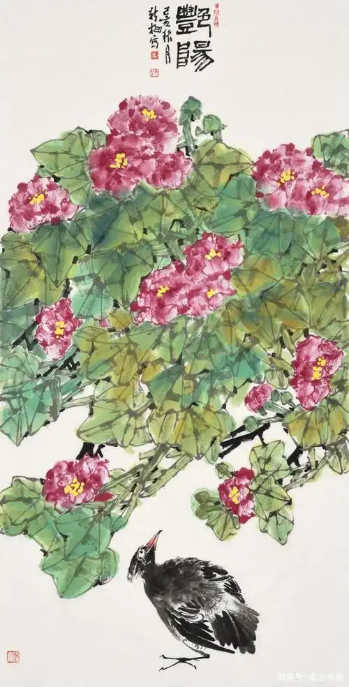 马新梅花鸟画 趣味与歌颂的立意体现