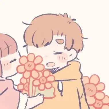 呆萌可爱的一对卡通情侣头像超甜高清图片