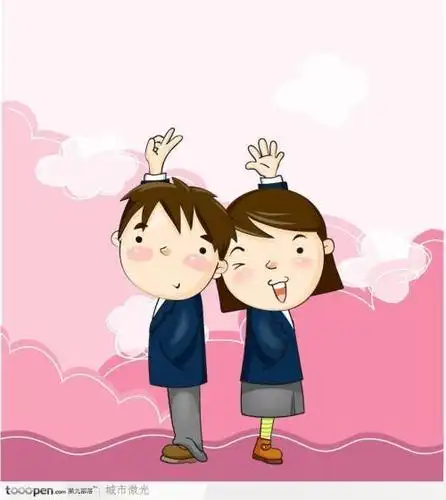 笔画情侣依偎在一起简笔画小男孩小女孩卡通简笔画小男孩小女孩简笔画