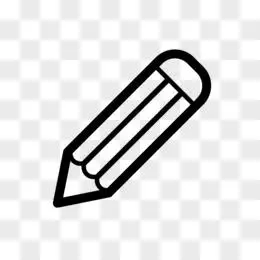 手绘学习用品铅笔简笔画装饰素材