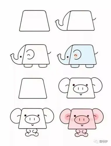 游戏二:请你用你认识的图形拼接出梯形宝宝.