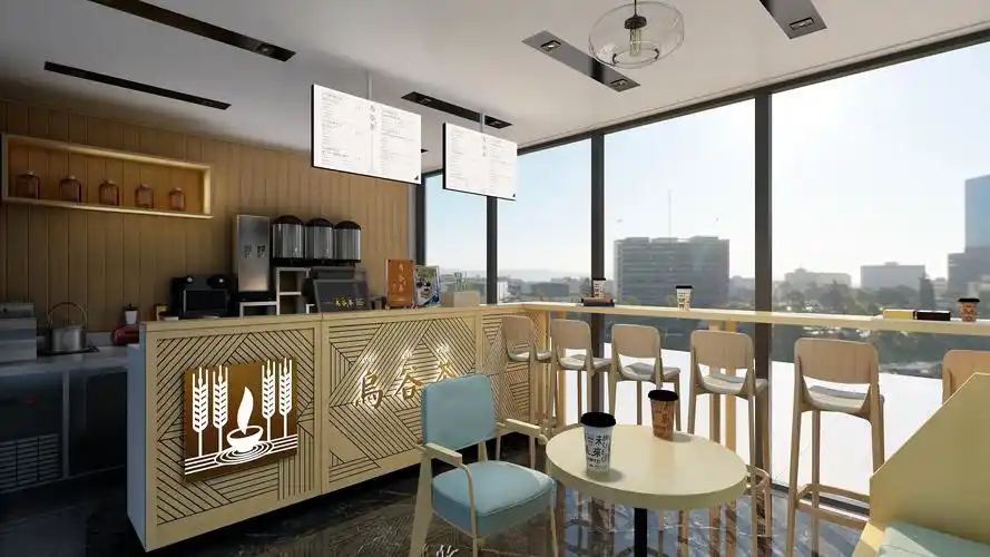 奶茶店 店铺效果图