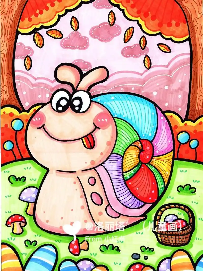 以及的可爱小蜗牛96 #简笔画教程# #简笔画# #儿童画# #我的萌宠