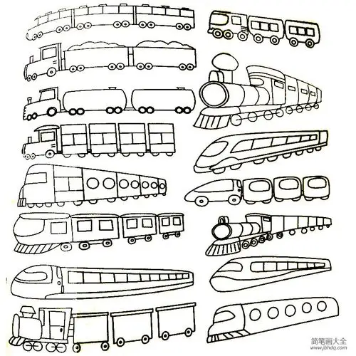 火车简笔画大全及画法步骤