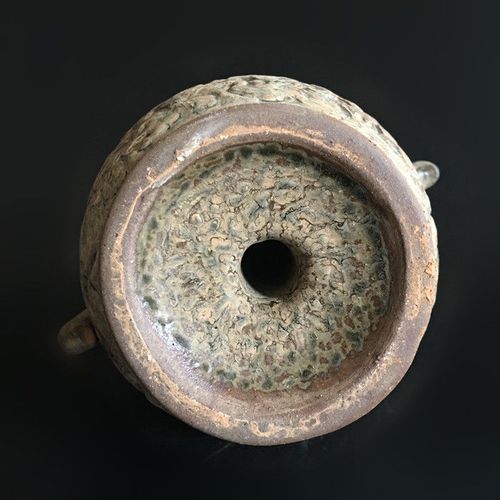 【祖传】古瓷宋越窑青釉龙纹提梁倒流壶宋代出土古玩古董收藏摆件