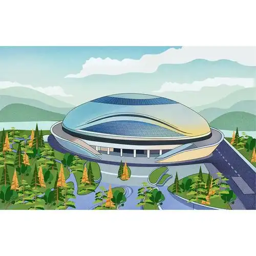 2022年杭州亚运会场馆插画