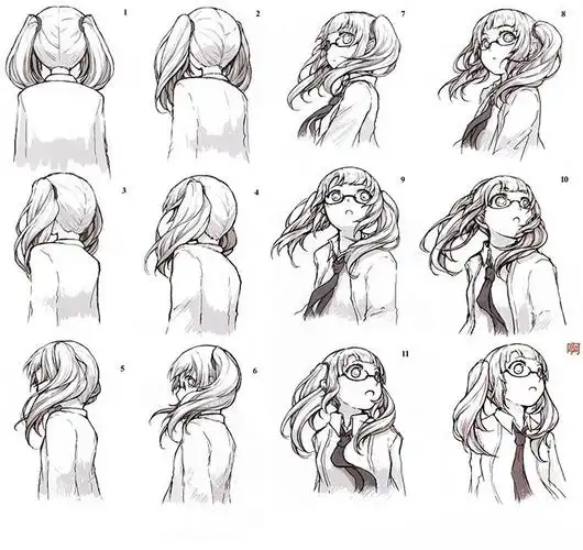 所以通过头发大幅度的甩动来体现人物猛然回头观看的动作