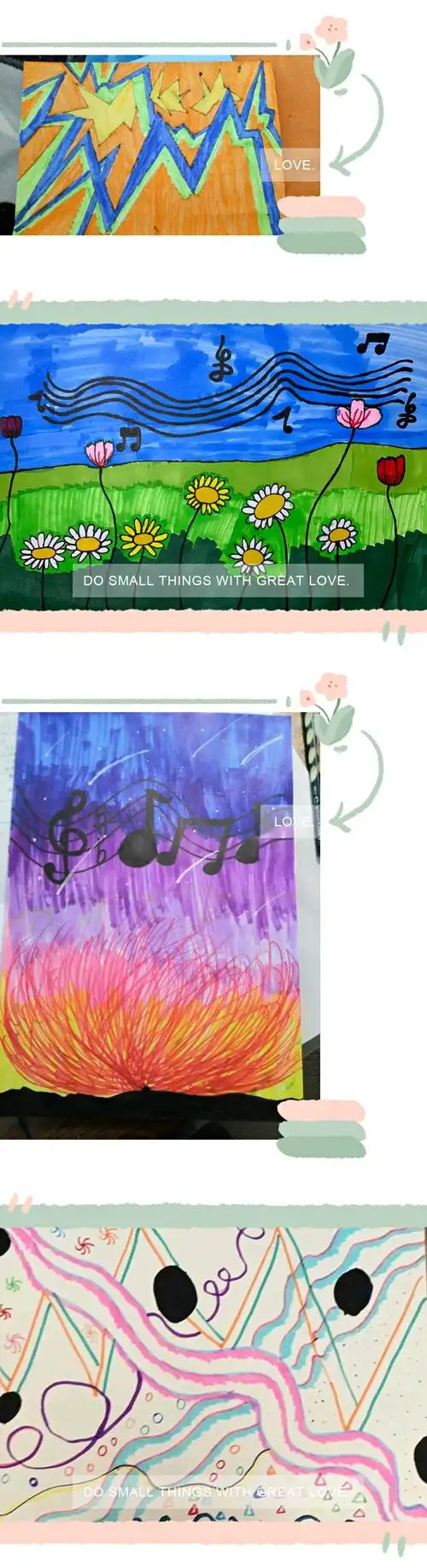 部动态】画笔下的韵律--三年级美术第一周空中课堂《感受音乐》作品集