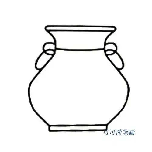 铁管罐的简笔画