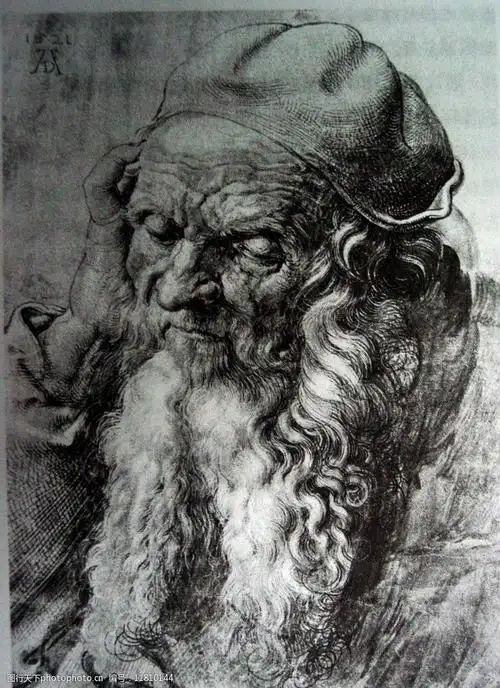 关键词:丢勒 钢笔画自画像 古典大师 钢笔速写 自画像 写实 老人 胡须