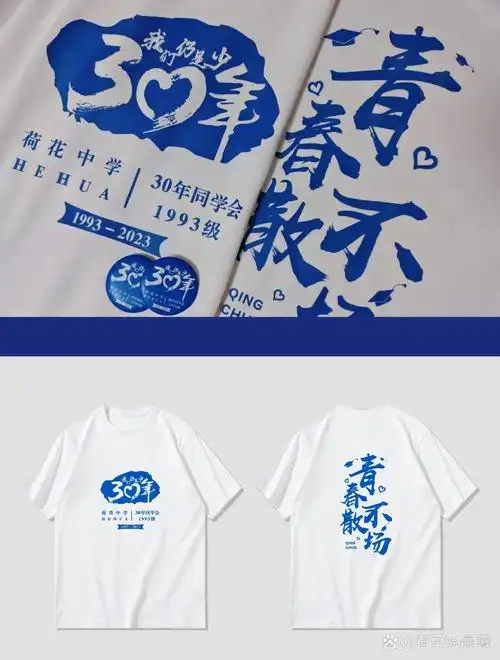 青春不散场中学30年同学会聚会定制t恤班服