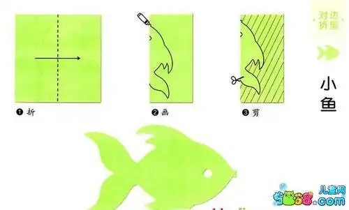 动物剪纸图案大全及方法-热带小鱼