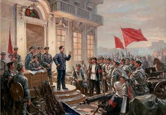 油画《南昌起义》,黎冰鸿创作,现收藏于中国美术馆