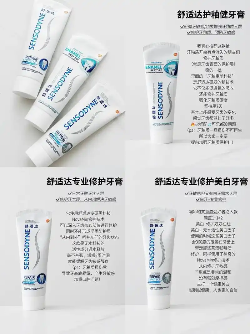 抗敏牙膏 | 舒适达几大明星款怎么选?讲真,早八人的苦谁懂啊 - 抖音