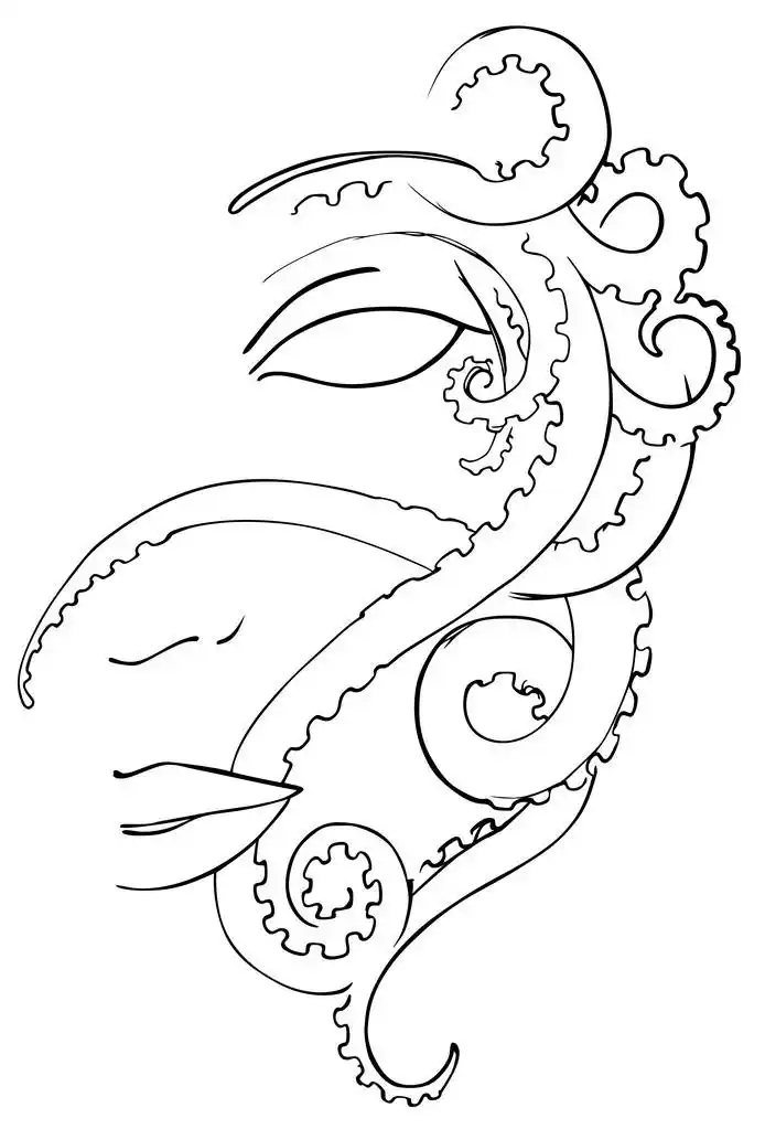 半脸面具图稿与剪切路径