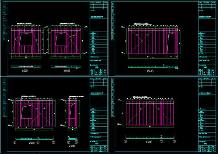 2层冷弯薄壁轻钢别墅结构cad施工图纸家装别墅建筑设计施工图
