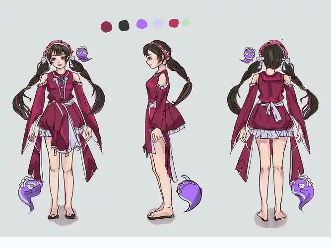 角色设计三视图原画