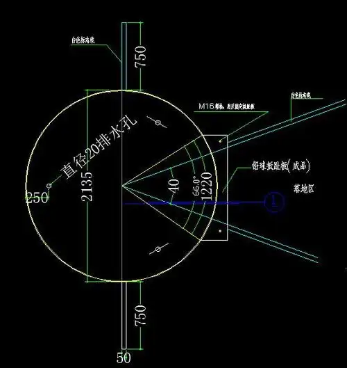运动场铅球区详细cad施工图原创