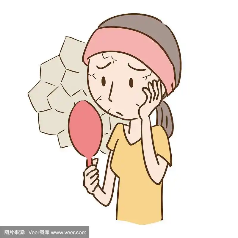 皮肤干燥的女性