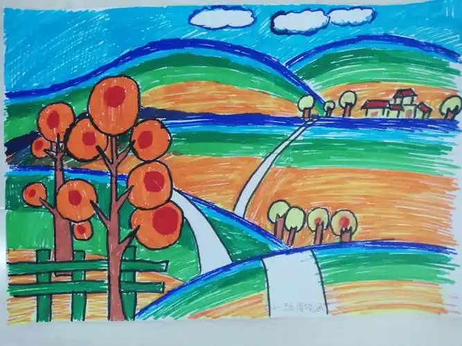 亲子绘画"美丽的秋天"优秀作品展————二实小教育集团钢山校区幼儿