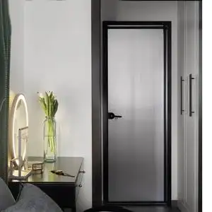 钛镁合金洗手间门平开门厨房厕所卫生间门钢化玻璃厨卫浴室门定制