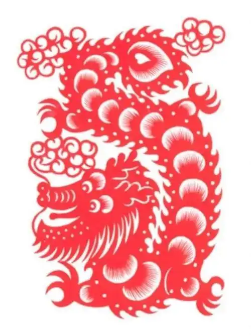 孙二林剪纸十二生肖龙