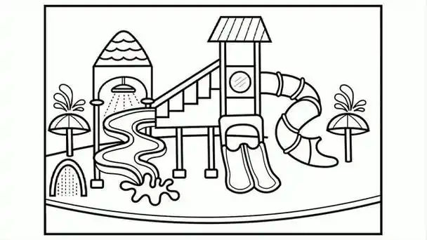 游乐场简笔画的画法图片游乐园简笔画大全大图第1页儿童游乐场简笔画