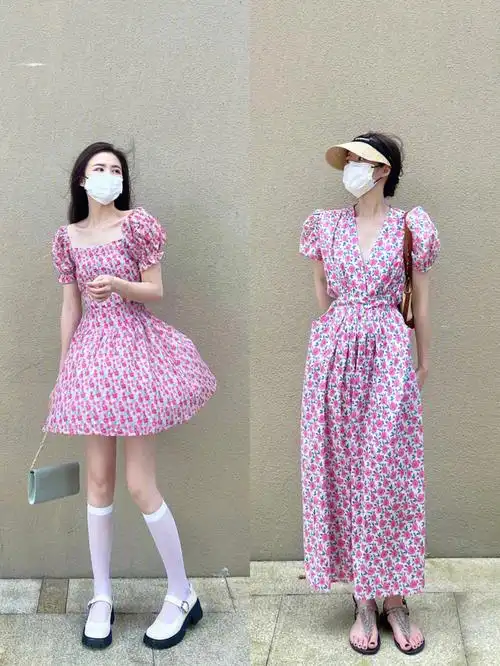 ootd回头率敲高的碎花裙合集90夏日穿搭