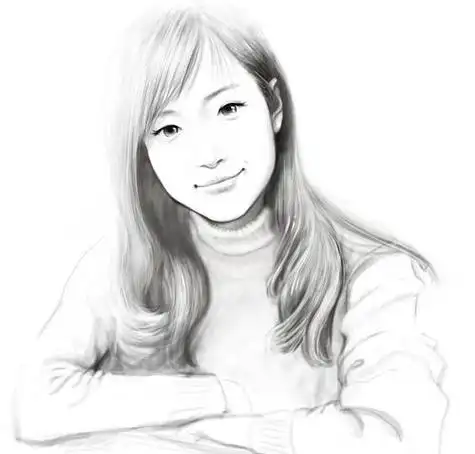 女生素描图片 女生素描图片大全