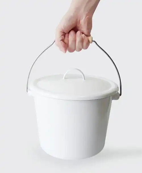 储存大米,杂物可用 珐琅提桶野田珐琅